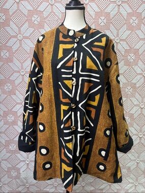 Smithsonian Cotton Tribal Print Jacket XL